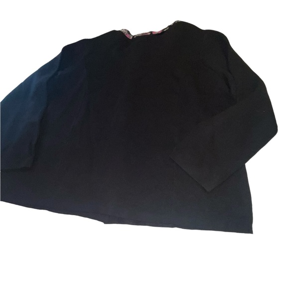 Pendleton plus 3X black cardigan with silk scarf accents nwts - Picture 13 of 14